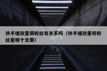 快手播放量跟粉丝有关系吗（快手播放量和粉丝量哪个主要）