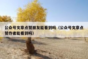 公众号文章点赞朋友能看到吗（公众号文章点赞作者能看到吗）
