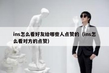 ins怎么看好友给哪些人点赞的（ins怎么看对方的点赞）