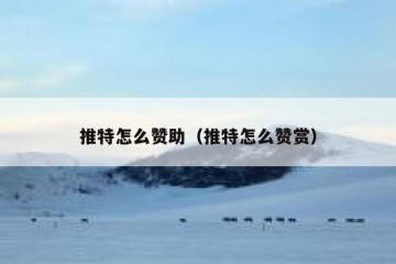 推特怎么赞助（推特怎么赞赏）