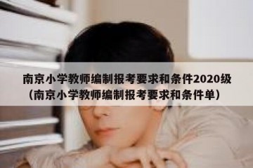 南京小学教师编制报考要求和条件2020级（南京小学教师编制报考要求和条件单）