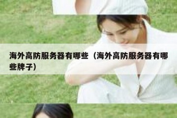 海外高防服务器有哪些（海外高防服务器有哪些牌子）