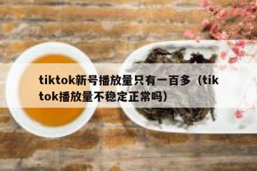tiktok新号播放量只有一百多（tiktok播放量不稳定正常吗）