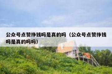 公众号点赞挣钱吗是真的吗（公众号点赞挣钱吗是真的吗吗）