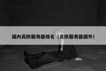 国内高防服务器排名（高防服务器国外）