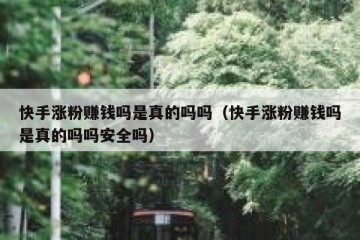 快手涨粉赚钱吗是真的吗吗（快手涨粉赚钱吗是真的吗吗安全吗）