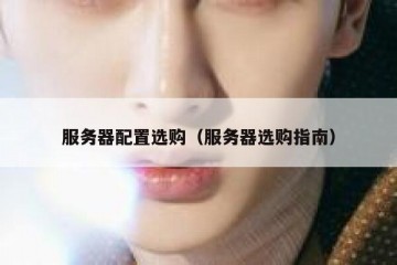 服务器配置选购（服务器选购指南）