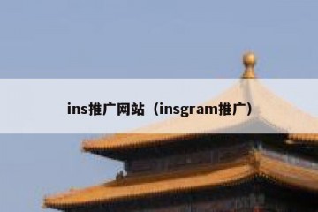 ins推广网站（insgram推广）