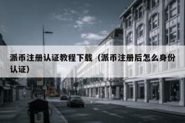 派币注册认证教程下载（派币注册后怎么身份认证）