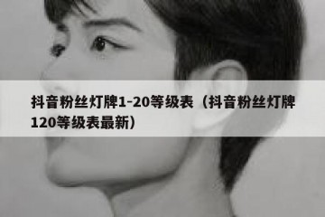 抖音粉丝灯牌1-20等级表（抖音粉丝灯牌120等级表最新）