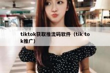 tiktok获取推流码软件（tik tok推广）