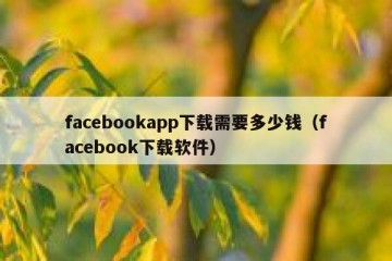 facebookapp下载需要多少钱（facebook下载软件）