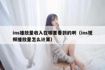 ins播放量收入在哪里看到的啊（ins视频播放量怎么计算）