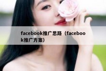 facebook推广思路（facebook推广方案）
