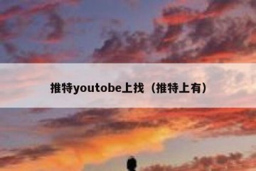 推特youtobe上找（推特上有）