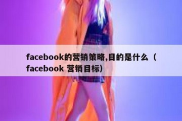 facebook的营销策略,目的是什么（facebook 营销目标）