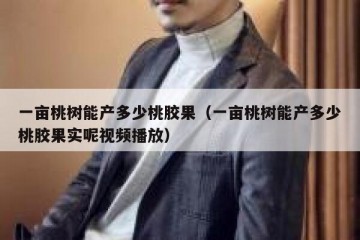 一亩桃树能产多少桃胶果（一亩桃树能产多少桃胶果实呢视频播放）