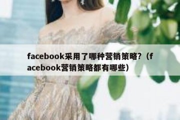 facebook采用了哪种营销策略?（facebook营销策略都有哪些）