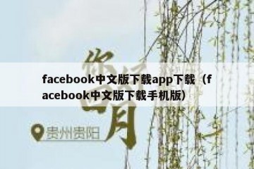 facebook中文版下载app下载（facebook中文版下载手机版）