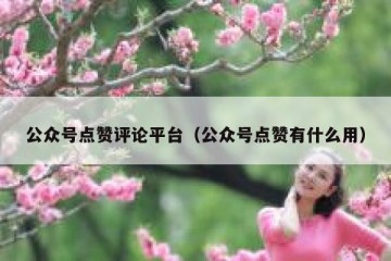 公众号点赞评论平台（公众号点赞有什么用）