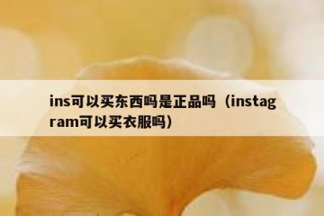 ins可以买东西吗是正品吗（instagram可以买衣服吗）