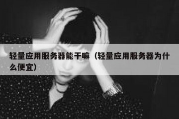 轻量应用服务器能干嘛（轻量应用服务器为什么便宜）