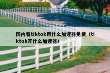 国内看tiktok用什么加速器免费（tiktok开什么加速器）