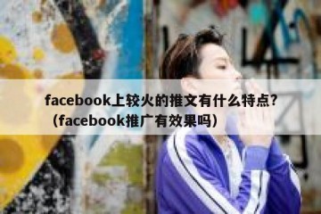 facebook上较火的推文有什么特点?（facebook推广有效果吗）
