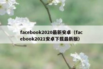 facebook2020最新安卓（facebook2021安卓下载最新版）