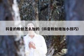 抖音的粉丝怎么加的（抖音粉丝增加小技巧）
