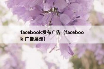 facebook发布广告（facebook 广告展示）