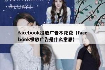 facebook投放广告不花费（facebook投放广告是什么意思）