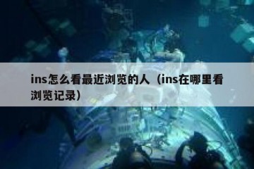 ins怎么看最近浏览的人（ins在哪里看浏览记录）
