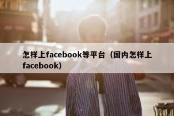 怎样上facebook等平台（国内怎样上facebook）
