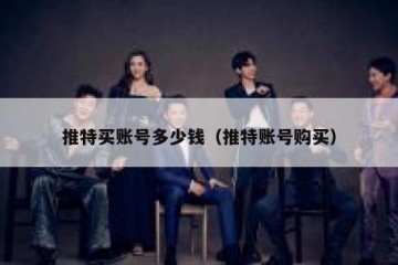 推特买账号多少钱（推特账号购买）