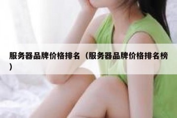 服务器品牌价格排名（服务器品牌价格排名榜）