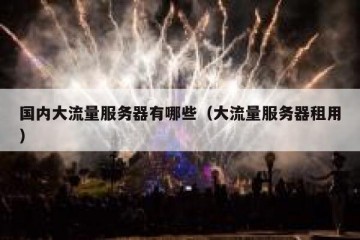 国内大流量服务器有哪些（大流量服务器租用）