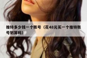 推特多少钱一个账号（花48元买一个推特账号划算吗）
