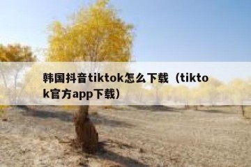 韩国抖音tiktok怎么下载（tiktok官方app下载）
