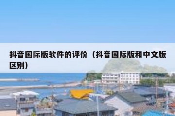 抖音国际版软件的评价（抖音国际版和中文版区别）
