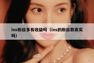 ins粉丝多有收益吗（ins的粉丝数真实吗）