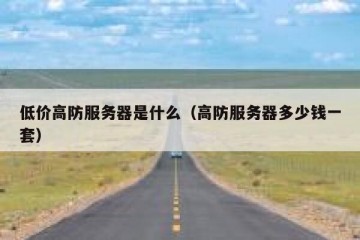 低价高防服务器是什么（高防服务器多少钱一套）