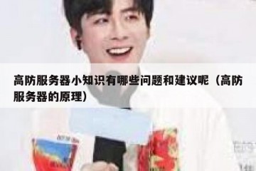 高防服务器小知识有哪些问题和建议呢（高防服务器的原理）