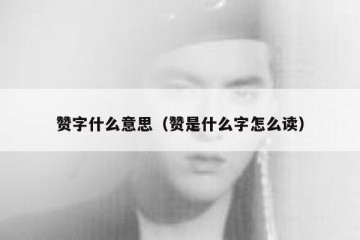 赞字什么意思（赞是什么字怎么读）