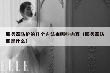 服务器防护的几个方法有哪些内容（服务器防御是什么）
