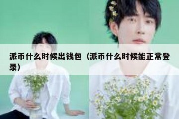 派币什么时候出钱包（派币什么时候能正常登录）
