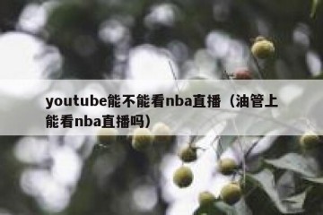 youtube能不能看nba直播（油管上能看nba直播吗）