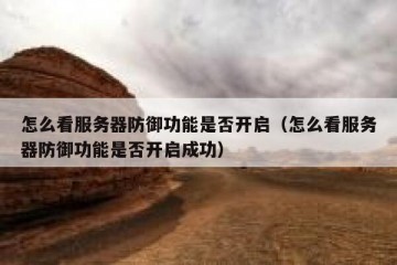 怎么看服务器防御功能是否开启（怎么看服务器防御功能是否开启成功）