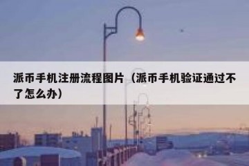 派币手机注册流程图片（派币手机验证通过不了怎么办）