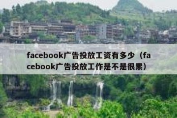 facebook广告投放工资有多少（facebook广告投放工作是不是很累）